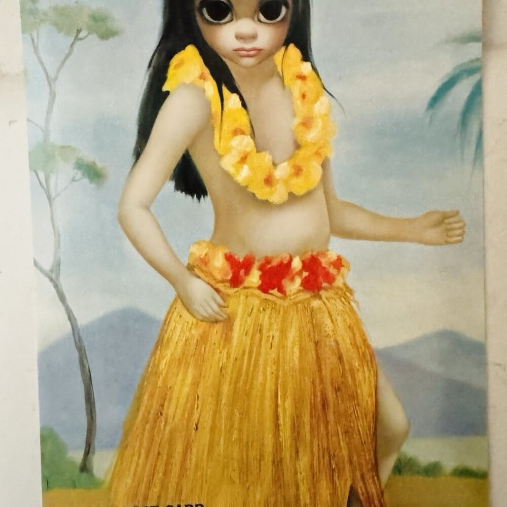 Rare Vintage Big Eyes Walter Margaret Keane 1965 Dancer of the Islands Postcard